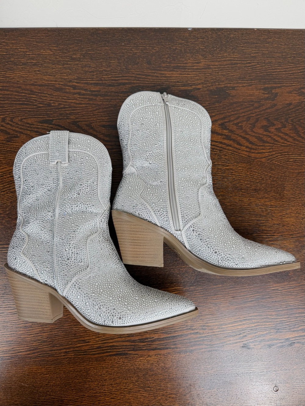 Universal Thread Jacey Rhinestone Western Ankle Boots - Picture 6 of 17